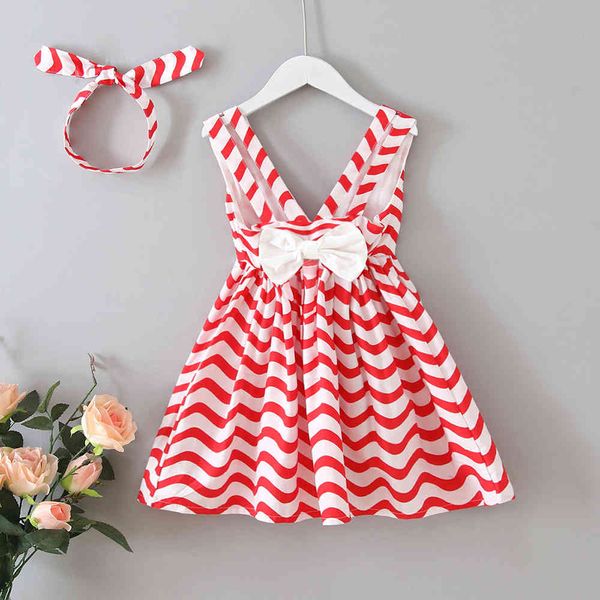 summer girls dress vest v-neck wave fashion stripes halter bow princess girl baby toddler 210515, Red;yellow
summer girls dress vest v-neck wave fashion stripes halter bow princess girl baby toddler 210515, Red;yellow