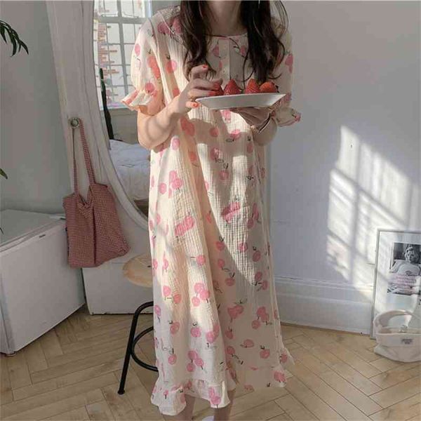 casual dresses summer fruit printing pajamas soft loose 2021 femme chic brief cotton short sleeve home wear nightdress 2gak, Black;gray
casual dresses summer fruit printing pajamas soft loose 2021 femme chic brief cotton short sleeve home wear nightdress 2gak, Black;gray