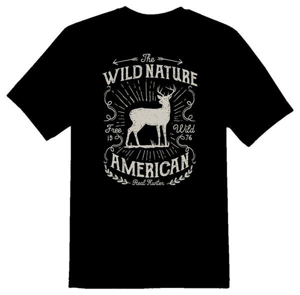 wild nature american real hunter black or white tee shirt, White;black
wild nature american real hunter black or white tee shirt, White;black