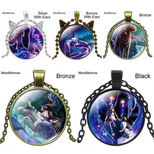 pendant necklaces zodiac sign sagittarius cartoon jewelry with bronze plated glass cabochon choker long necklace for girls wholesale, Silver
pendant necklaces zodiac sign sagittarius cartoon jewelry with bronze plated glass cabochon choker long necklace for girls wholesale, Silver