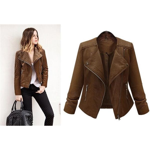2020 autumn new style large size women's clothes fat mm thin locomotive leather, Black
2020 autumn new style large size women's clothes fat mm thin locomotive leather, Black