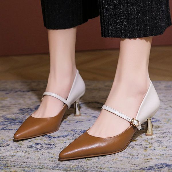 2022 spring autumn women mary janes shoes patchwork pumps pointed toe high heels dress shoes elegant ladies office shoe 8931n, Black
2022 spring autumn women mary janes shoes patchwork pumps pointed toe high heels dress shoes elegant ladies office shoe 8931n, Black