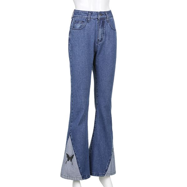 2011Sweetown Y2K Baggy Low Rise Wide Leg Jeans Women Butterfly Print Patchwork Streetwear Flare Pants Vintage E Girl Denim Trousers, Blue
2011Sweetown Y2K Baggy Low Rise Wide Leg Jeans Women Butterfly Print Patchwork Streetwear Flare Pants Vintage E Girl Denim Trousers, Blue