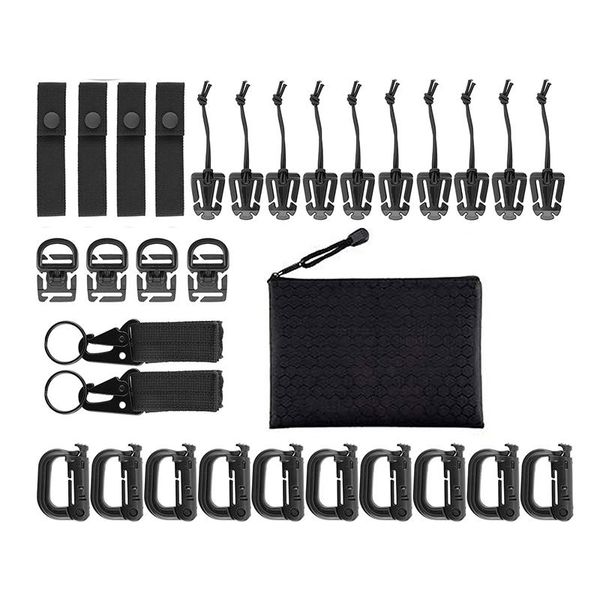 hooks & rails 30pcs molle attachments bag clip strap set backpack webbing for vest belt with zippered pouch
hooks & rails 30pcs molle attachments bag clip strap set backpack webbing for vest belt with zippered pouch