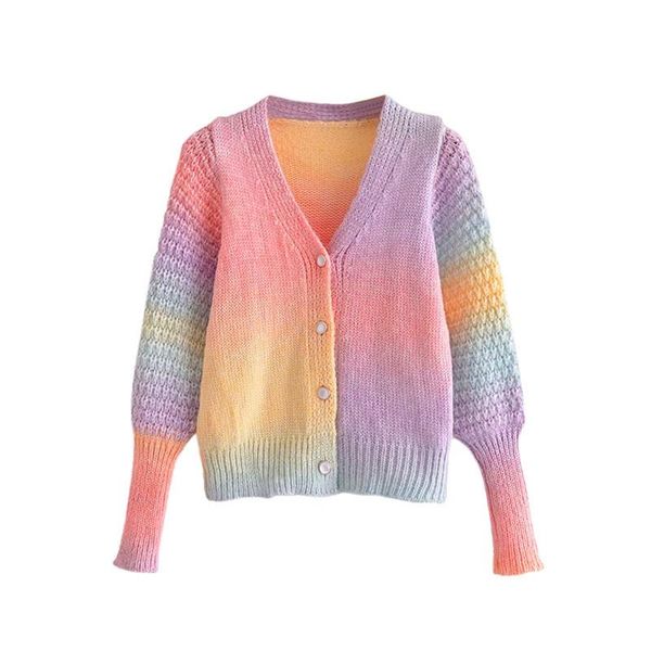 women's sweaters fashion winter casual cardigan color stitching button single breasted gradient v-neck long sleeve knitted sweater, White;black 
women's sweaters fashion winter casual cardigan color stitching button single breasted gradient v-neck long sleeve knitted sweater, White;black