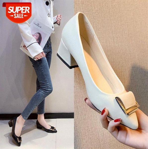 fashion single shoes women's thick-heeled metal square buckle work korean style shallow mouth one-step mid-heel #wv7u, Black
fashion single shoes women's thick-heeled metal square buckle work korean style shallow mouth one-step mid-heel #wv7u, Black