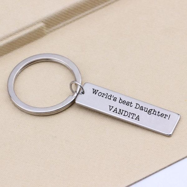keychains custom name keychain engraved world daughter keyring bag charm for kids key holder special gifts, Silver
keychains custom name keychain engraved world daughter keyring bag charm for kids key holder special gifts, Silver