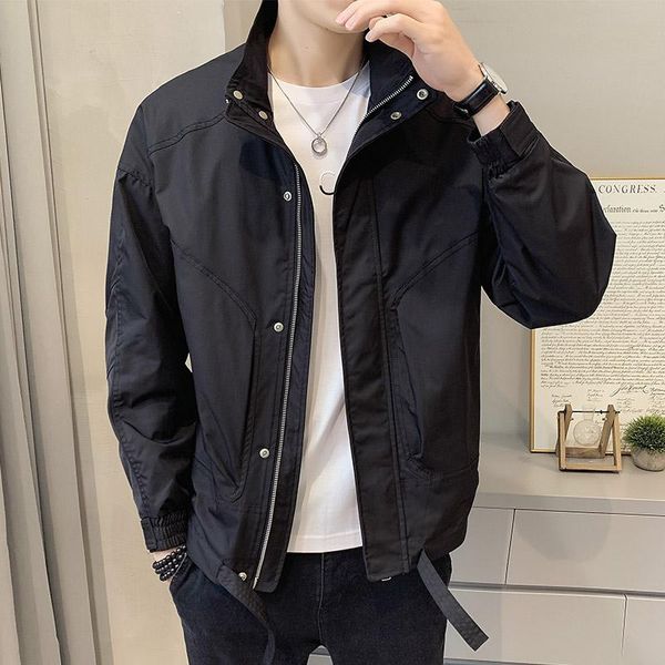 men's jackets 100% polyester fiber 2021 autumn design sense jacket all-match trend, Black;brown
men's jackets 100% polyester fiber 2021 autumn design sense jacket all-match trend, Black;brown