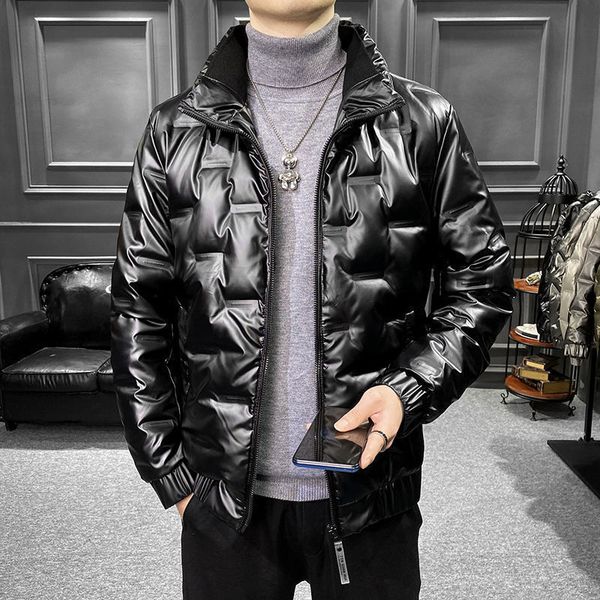 Bright face light down jacket men's short winter Korean fashion collar thickened warm coat brand, Black
Bright face light down jacket men's short winter Korean fashion collar thickened warm coat brand, Black