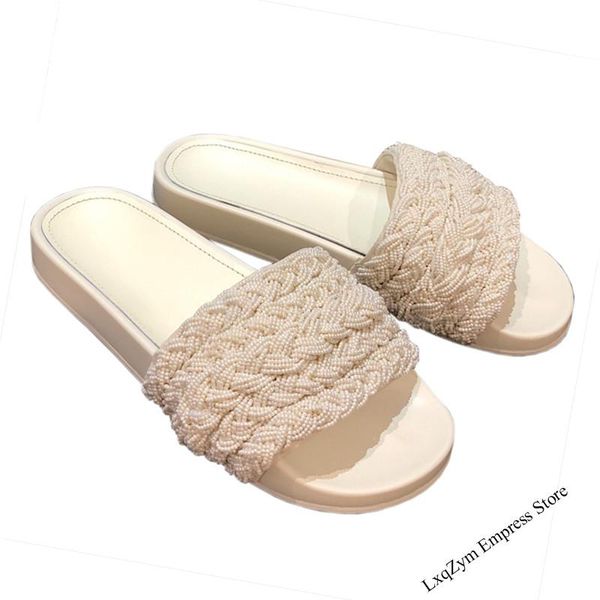 brand designer women outdoor slides sweet style pearl beading peep toe slippers cute fashion slip on flats star sandals, Black
brand designer women outdoor slides sweet style pearl beading peep toe slippers cute fashion slip on flats star sandals, Black