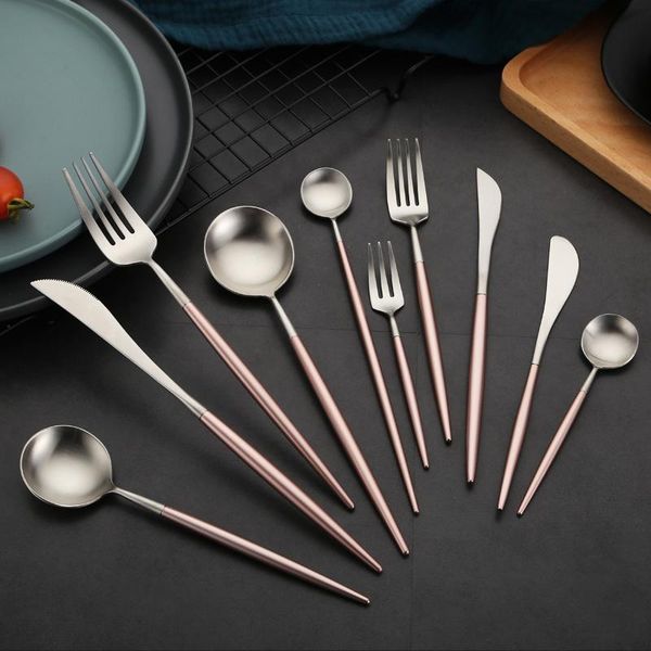 dinnerware sets matte cutlery set 18/10 stainless steel silver spoon fork knife chopsticks kitchen tableware round handle
dinnerware sets matte cutlery set 18/10 stainless steel silver spoon fork knife chopsticks kitchen tableware round handle