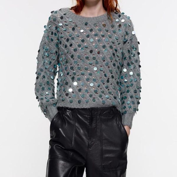 women's sweaters women mesh hollow out fashion long sleeve round neck sequined sweater see through autumn o-neck geometric, White;black
women's sweaters women mesh hollow out fashion long sleeve round neck sequined sweater see through autumn o-neck geometric, White;black