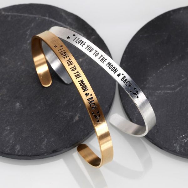 bangles/stainless steel/fashion/cuff/bangle bracelet "i love you to the moon & back" personalized jewelry christmas gift for her b, Black
bangles/stainless steel/fashion/cuff/bangle bracelet "i love you to the moon & back" personalized jewelry christmas gift for her b, Black