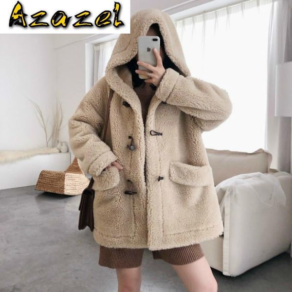 women's leather & faux real fur wool jacket autumn winter coat women clothes streetwear korean vintage sheep shearling abrigo mujer 48, Black
women's leather & faux real fur wool jacket autumn winter coat women clothes streetwear korean vintage sheep shearling abrigo mujer 48, Black
