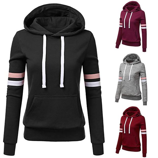 women's hoodies & woman hoodie sweatshirts ladies women stripe long sleeve blouse hooded pocket pullover shirt, Black
women's hoodies & woman hoodie sweatshirts ladies women stripe long sleeve blouse hooded pocket pullover shirt, Black