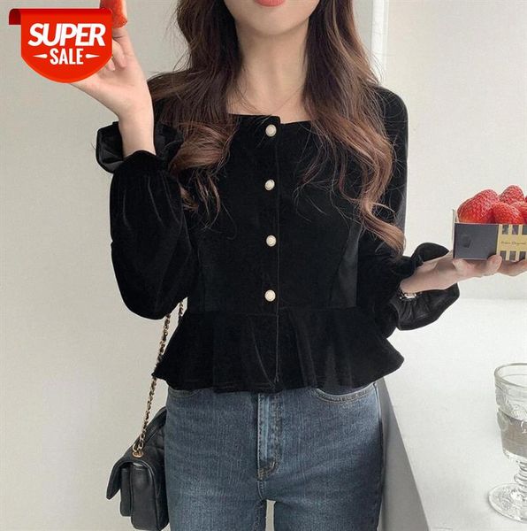 korean style fashion square collar gold velvet shirt temperament lady long-sleeved women #eh0y, Black;gray
korean style fashion square collar gold velvet shirt temperament lady long-sleeved women #eh0y, Black;gray