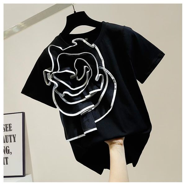 summer new simple line appliques short sleeve o neck t-shirt women's fashion 210421, White
summer new simple line appliques short sleeve o neck t-shirt women's fashion 210421, White