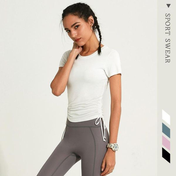 yoga outfit women's short sleeve sports elastic slim round neck drawstring shirt running breathable fitness clothes
yoga outfit women's short sleeve sports elastic slim round neck drawstring shirt running breathable fitness clothes
