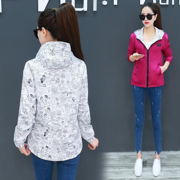 women's hoodies & sweatshirts two side wear female windbreaker preppy style spring autumn women cute print bomber pocket zipper hooded, Black
women's hoodies & sweatshirts two side wear female windbreaker preppy style spring autumn women cute print bomber pocket zipper hooded, Black
