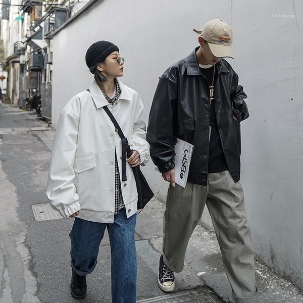 men's jackets 2021 spring and autumn youth couple solid color lapel loose leather fashion casual plus size coat jacket black/white, Black;brown
men's jackets 2021 spring and autumn youth couple solid color lapel loose leather fashion casual plus size coat jacket black/white, Black;brown