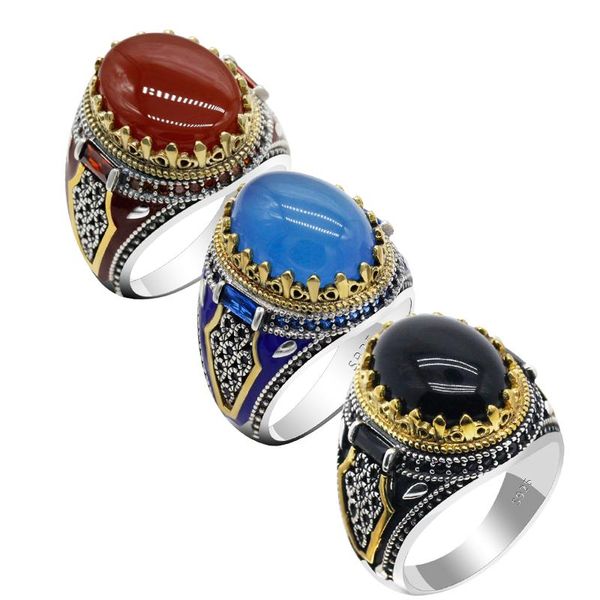 natural agate stone 925 sterling silver men's ring print beautiful power auspicious vintage handmade turkey jewelry cluster rings, Golden;silver
natural agate stone 925 sterling silver men's ring print beautiful power auspicious vintage handmade turkey jewelry cluster rings, Golden;silver