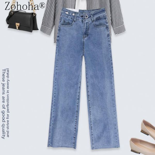 women's jeans zohoha 2021 women high waist slim loose wide-leg for straight ankle-length pants, Blue
women's jeans zohoha 2021 women high waist slim loose wide-leg for straight ankle-length pants, Blue