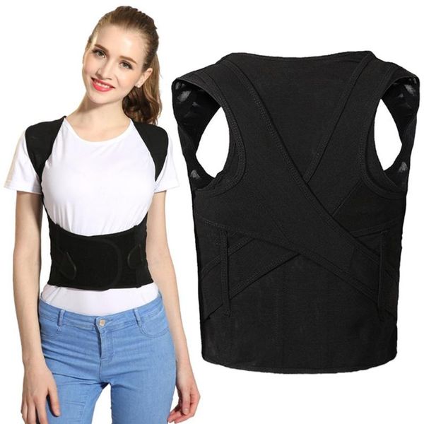 adjustable humpback posture corrector body back shoulder support belt chic, Black;blue
adjustable humpback posture corrector body back shoulder support belt chic, Black;blue