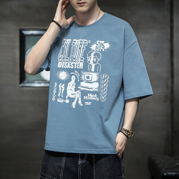 men's t shirts short sleeve 2021 korean fashion printed round neck clothes summer student cotton 5-sleeve, White;black
men's t shirts short sleeve 2021 korean fashion printed round neck clothes summer student cotton 5-sleeve, White;black