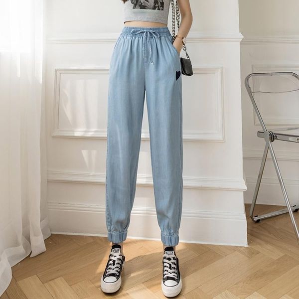 women's jeans women spring summer fashion embroidery tencel pants casual lace up elastic waist denim trousers female streetwear harem p, Blue
women's jeans women spring summer fashion embroidery tencel pants casual lace up elastic waist denim trousers female streetwear harem p, Blue