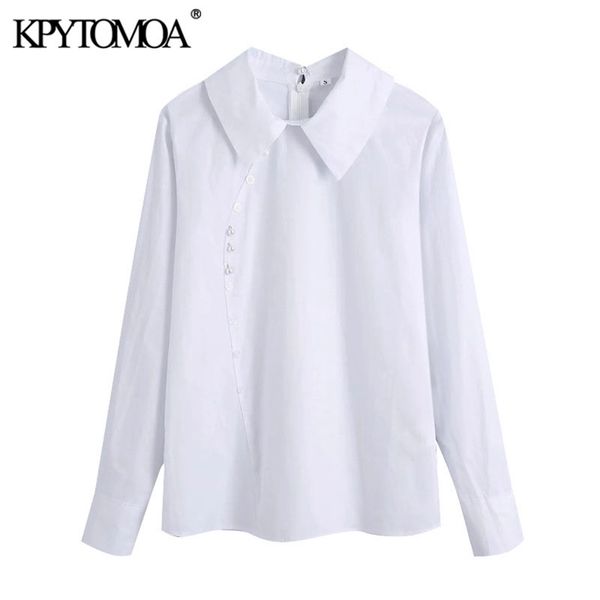 women fashion buttons decorate white blouses vintage lapel collar long sleeve female shirts chic 210421
women fashion buttons decorate white blouses vintage lapel collar long sleeve female shirts chic 210421