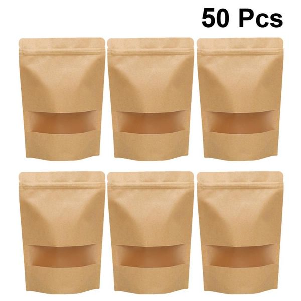 50pcs transparent window kraft paper gift bags portable self-adhesive storage pouch for party supplies (12x20cm) wrap
50pcs transparent window kraft paper gift bags portable self-adhesive storage pouch for party supplies (12x20cm) wrap