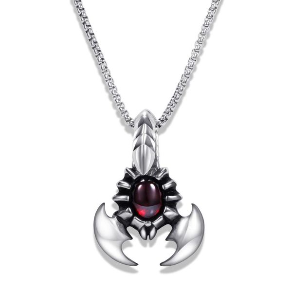 pendant necklaces handsome scorpion king red stone men domineering exaggerated alternative titanium steel necklace boyfriend gift, Silver
pendant necklaces handsome scorpion king red stone men domineering exaggerated alternative titanium steel necklace boyfriend gift, Silver