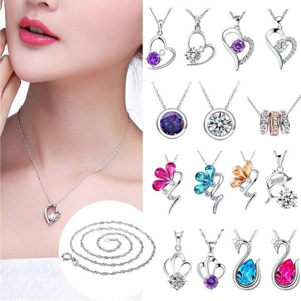 pendant necklaces valentine's day gift necklace multi-kind fashion peach heart water drop crown for girl friend 21701, Silver
pendant necklaces valentine's day gift necklace multi-kind fashion peach heart water drop crown for girl friend 21701, Silver