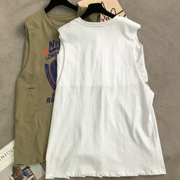 women's t-shirt streetwear women tanks loose summer fashion letter print hole girls black white sleeveless new y2k female ag2
women's t-shirt streetwear women tanks loose summer fashion letter print hole girls black white sleeveless new y2k female ag2