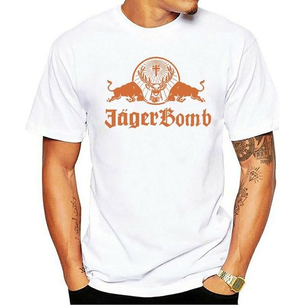 men's t-shirts t shirt mens cotton graphic jagermeister wo, White;black 
men's t-shirts t shirt mens cotton graphic jagermeister wo, White;black