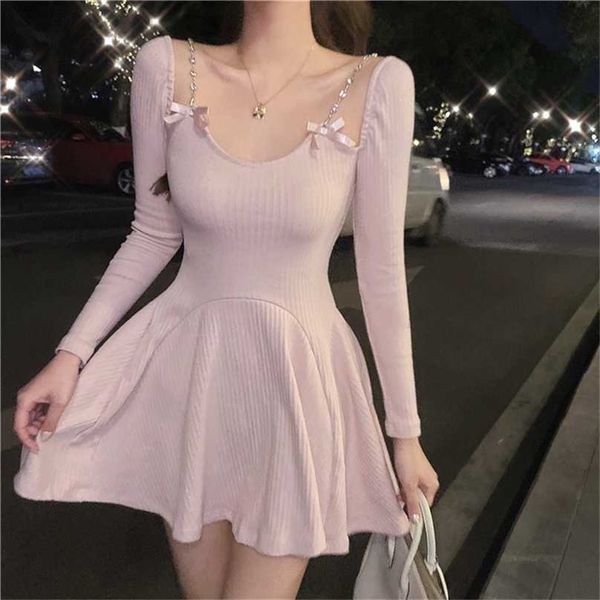 knit dress korean spring casual long sleeve sweater mini women outwear party elegant female cute 211112, Black;gray
knit dress korean spring casual long sleeve sweater mini women outwear party elegant female cute 211112, Black;gray