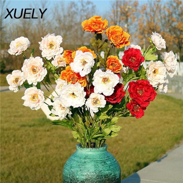 decorative flowers & wreaths 6 branches one bouqute artificial peony simulation silk flower family wedding decoration diy 4 big heads 2 smal
decorative flowers & wreaths 6 branches one bouqute artificial peony simulation silk flower family wedding decoration diy 4 big heads 2 smal