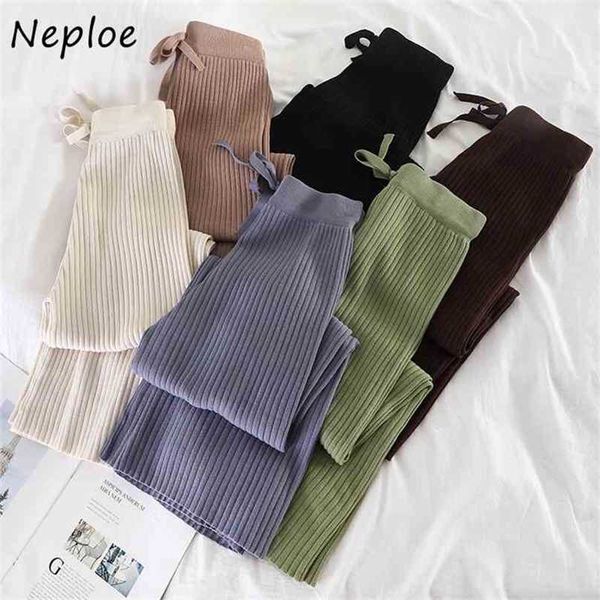 neploe knitted pants women fashion korean solid lace up stretch waist trousers casual loose wide leg femme 42747 210925, Black;white
neploe knitted pants women fashion korean solid lace up stretch waist trousers casual loose wide leg femme 42747 210925, Black;white