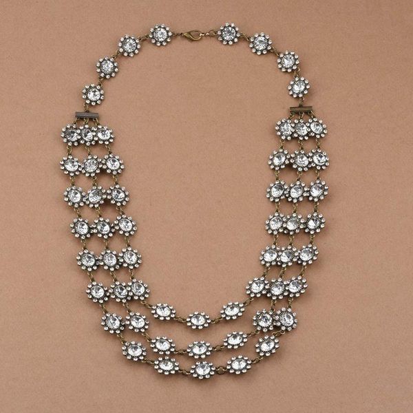 chokers long crystal chain flower necklace multi layer statement vintage chunky for women bohemian party jewelry, Golden;silver
chokers long crystal chain flower necklace multi layer statement vintage chunky for women bohemian party jewelry, Golden;silver