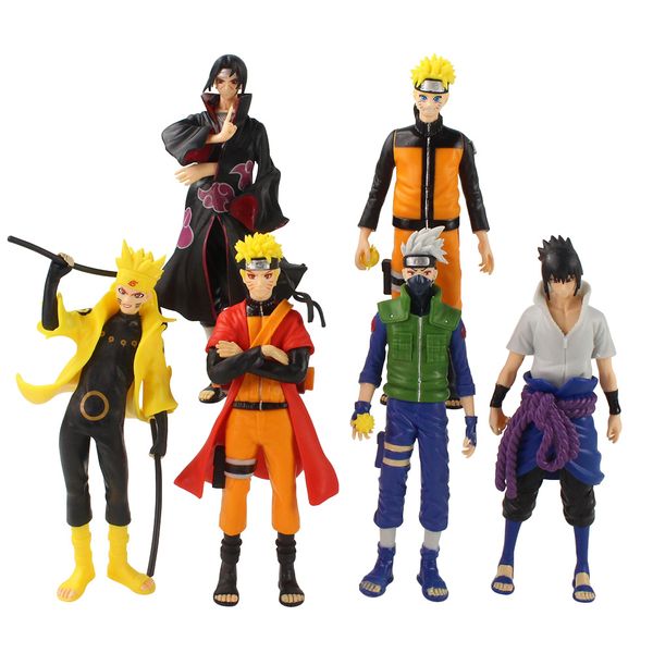 6pcs/Set 17-18cm Naruto Shippuden Anime kakashi Sasuke Uchiha Itachi Ootutuki Hagoromo PVC Action Figure Model Toys Kids Gift
6pcs/Set 17-18cm Naruto Shippuden Anime kakashi Sasuke Uchiha Itachi Ootutuki Hagoromo PVC Action Figure Model Toys Kids Gift