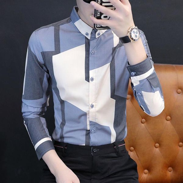 men's casual shirts men 2021 spring autumn printed long-sleeved male business shirt fashion social blouse chemise homme o223, White;black
men's casual shirts men 2021 spring autumn printed long-sleeved male business shirt fashion social blouse chemise homme o223, White;black