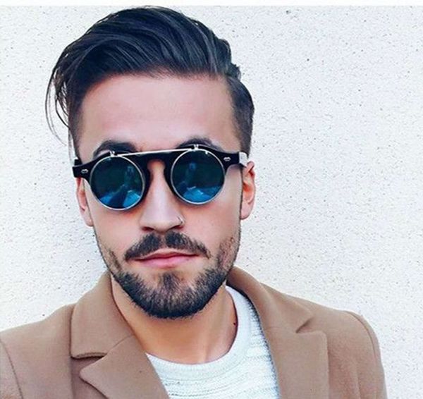 sunglasses jackjad 2021 fashion vintage round steampunk flip up classic double layer clamshell design sunglasses de sol, Black
sunglasses jackjad 2021 fashion vintage round steampunk flip up classic double layer clamshell design sunglasses de sol, Black