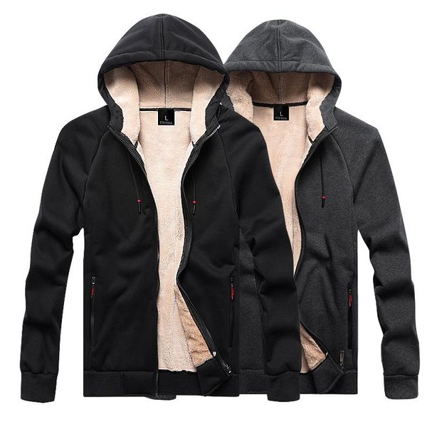 men's hoodies & sweatshirts cashmere hooded lamb wool velvet thick mens jackets and coats casual winter oversized hoodie cardigan jacke, Black
men's hoodies & sweatshirts cashmere hooded lamb wool velvet thick mens jackets and coats casual winter oversized hoodie cardigan jacke, Black