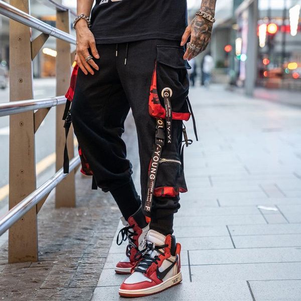 hip hop joggers men streetwear ribbons mens harem pants multi-pocket spring jogger ankle-length trousers s-xxxl men's, Black
hip hop joggers men streetwear ribbons mens harem pants multi-pocket spring jogger ankle-length trousers s-xxxl men's, Black