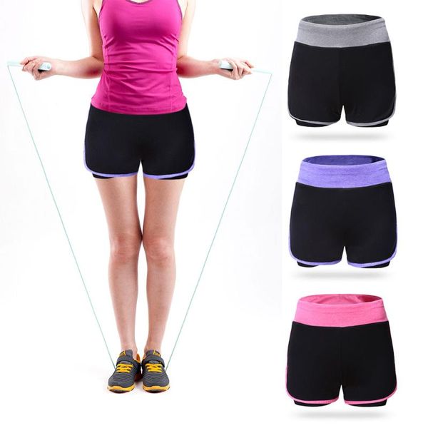running shorts women's sports fitness gym breathable yoga workout stretch sport 2-in-1, Black;blue
running shorts women's sports fitness gym breathable yoga workout stretch sport 2-in-1, Black;blue