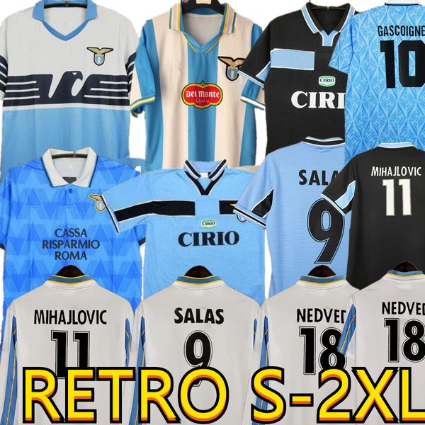 98 99 salas mens retro soccer jerseys 1991 gascoigne home football shirt 1999 2000 ss lazio mancini inzaghi nedved nesta uniforms, Black;yellow
98 99 salas mens retro soccer jerseys 1991 gascoigne home football shirt 1999 2000 ss lazio mancini inzaghi nedved nesta uniforms, Black;yellow