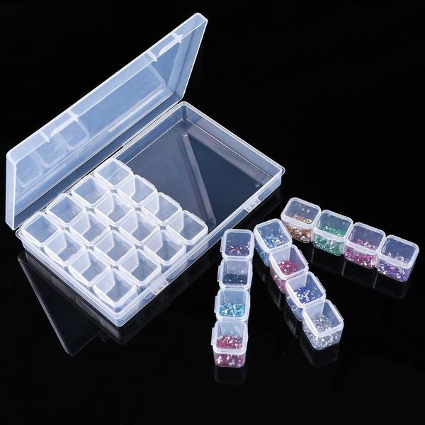 pack 28 grids diamond embroidery box adjustable storage boxes of paint jewelry organizer cosmetics case clear #m & bins
pack 28 grids diamond embroidery box adjustable storage boxes of paint jewelry organizer cosmetics case clear #m & bins