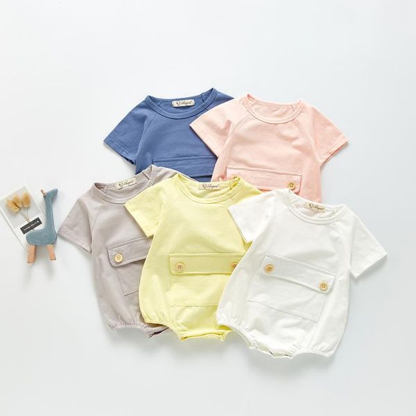 summer baby clothes cotton short-sleeved boy bodysuit big pocket candy color toddler girl jumpsuit romper rompers, Blue
summer baby clothes cotton short-sleeved boy bodysuit big pocket candy color toddler girl jumpsuit romper rompers, Blue