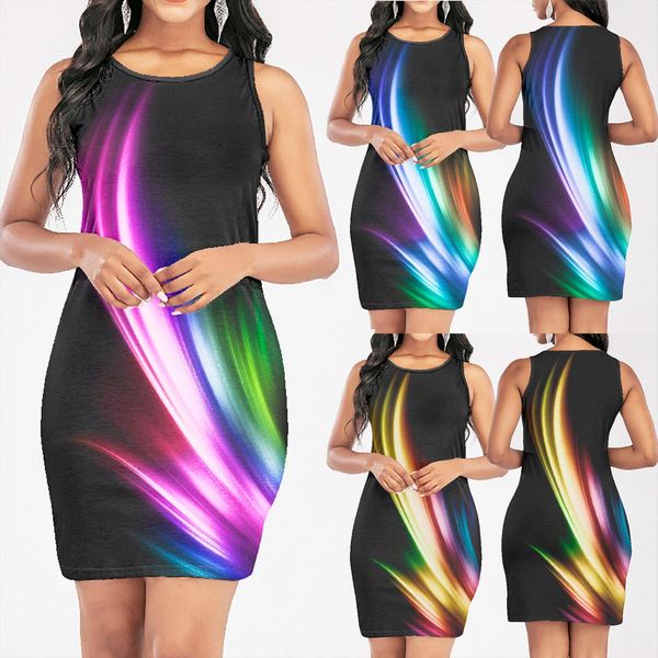 gradient tank sleeveless bodycon womens dress casual sundress party mini vestidos, Black;gray
gradient tank sleeveless bodycon womens dress casual sundress party mini vestidos, Black;gray