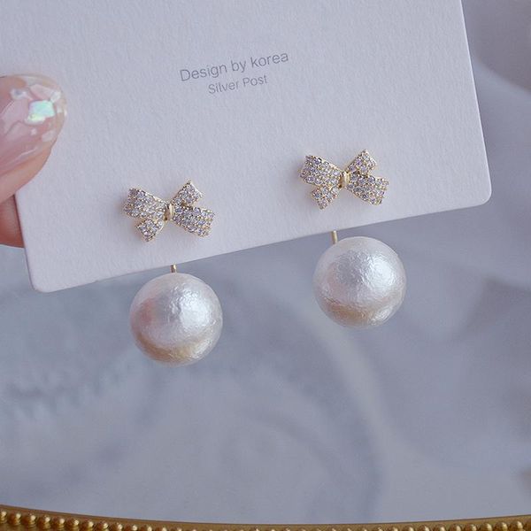stud romantic jewelry 14k real gold pearl earrings for women gift shining zircon knot, Golden;silver
stud romantic jewelry 14k real gold pearl earrings for women gift shining zircon knot, Golden;silver